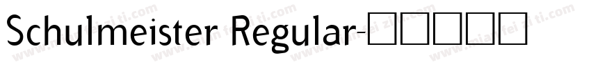 Schulmeister Regular字体转换